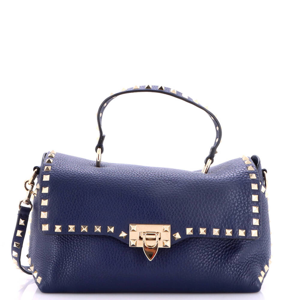 Valentino Garavani Medium Rockstud Flip Lock Top Handle Bag